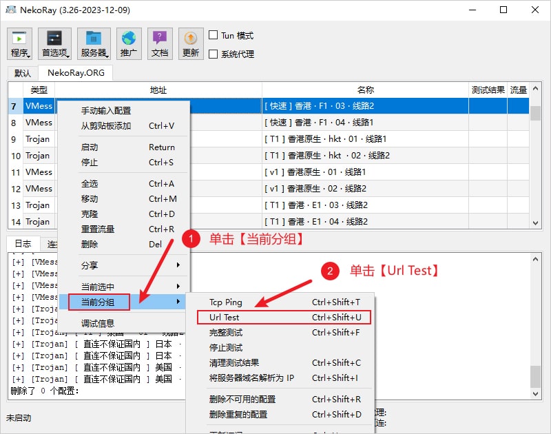 NekoRay节点测试